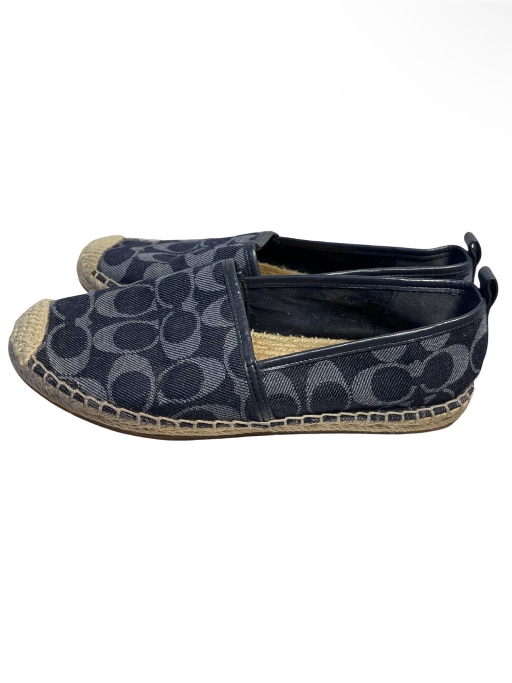 Coach Signature C Espadrille Slip-On Shoes Size 7 - Good Condition